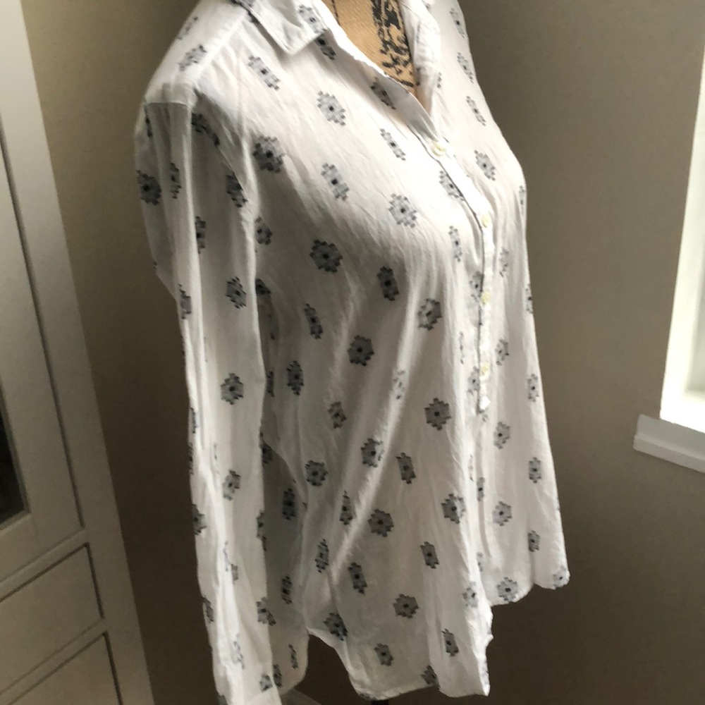LOFT Black and white blouse - Picture 3 of 7
